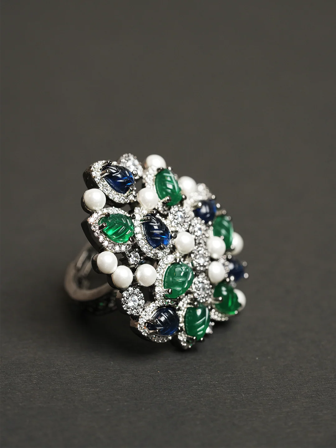 Beautiful  Multicolor Design Adjustable Finger Ring