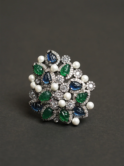 Beautiful  Multicolor Design Adjustable Finger Ring