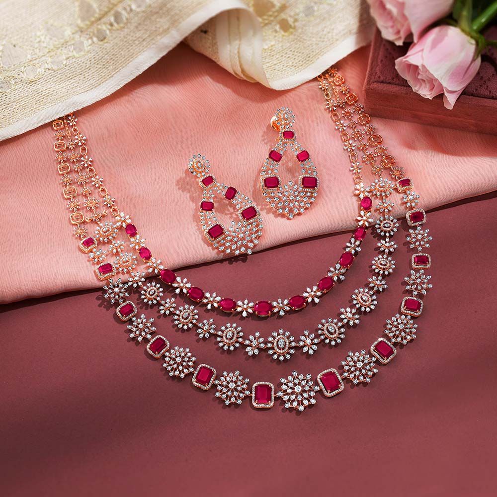 Beautiful Galactic Glamour Designer Necklace Set