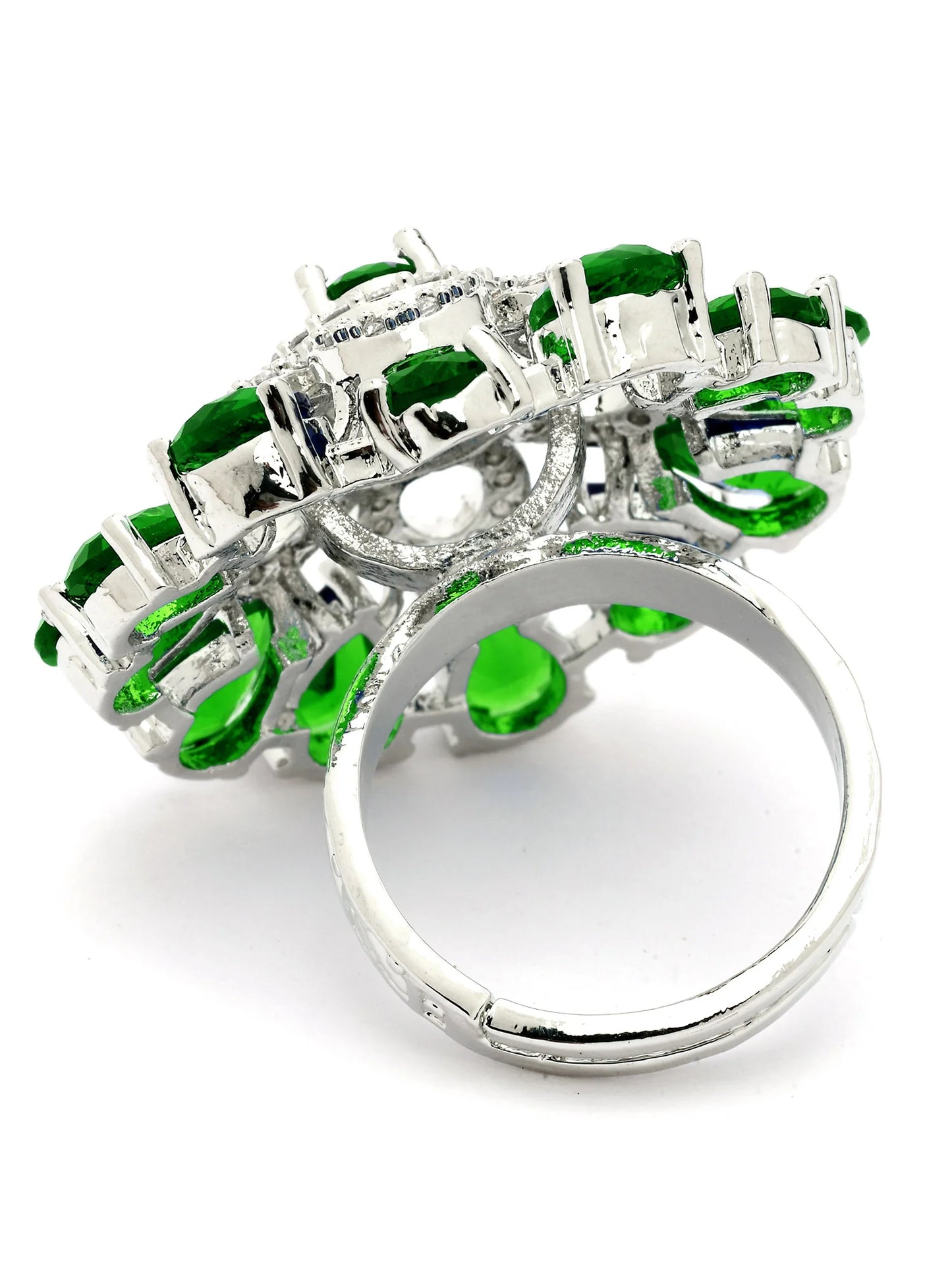 Premium & Aesthetic green sunlower Design Adjustable Finger Ring