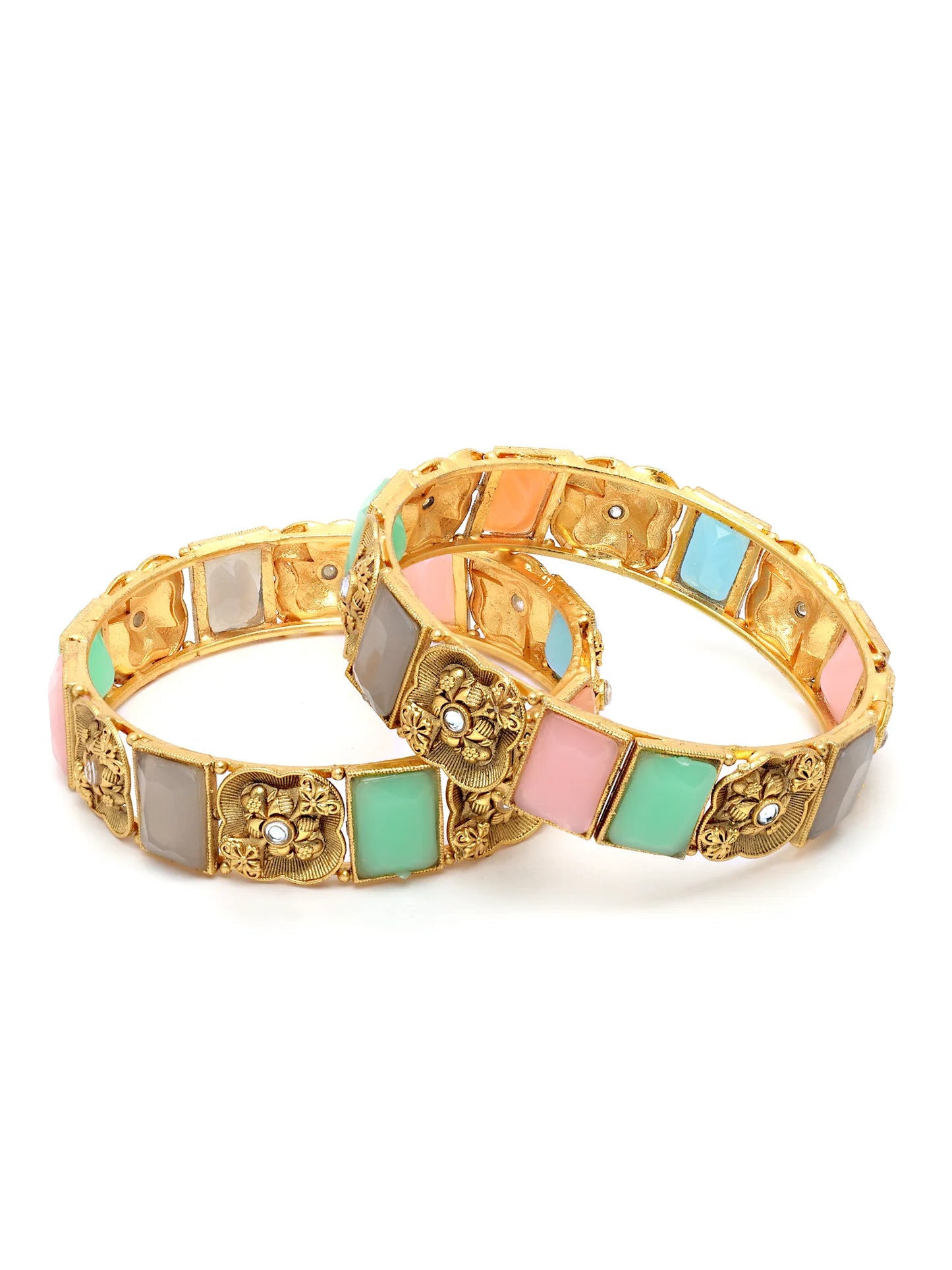 Royal & Premium Bangles for Women Gold (Multicolor)