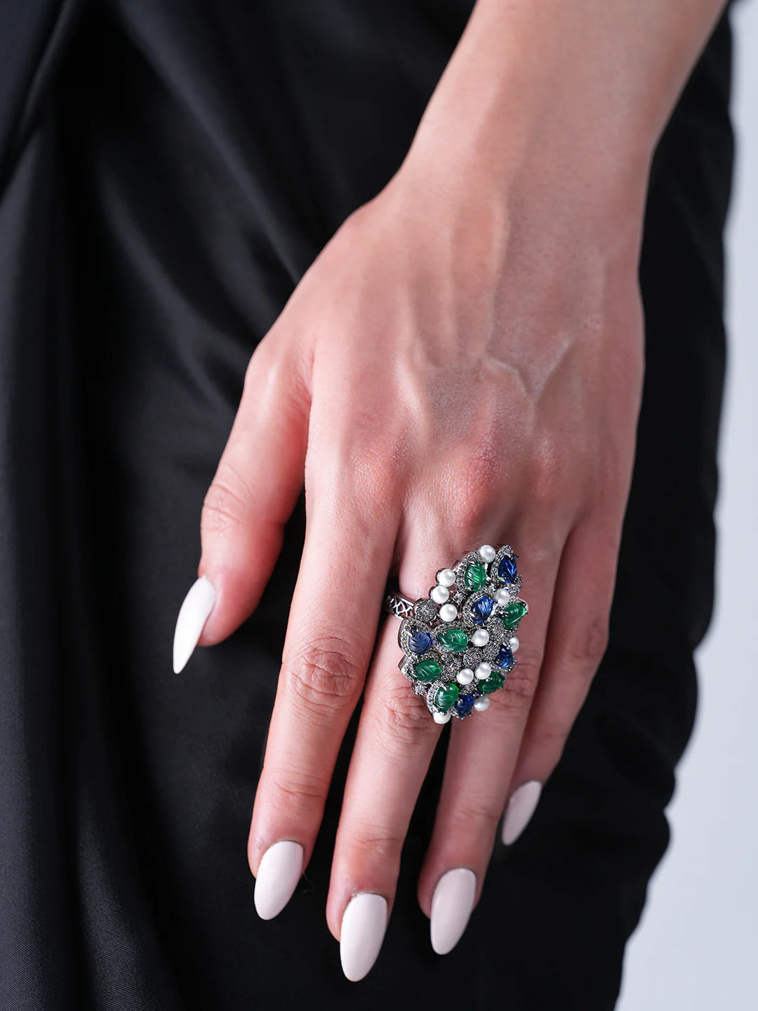 Beautiful  Multicolor Design Adjustable Finger Ring