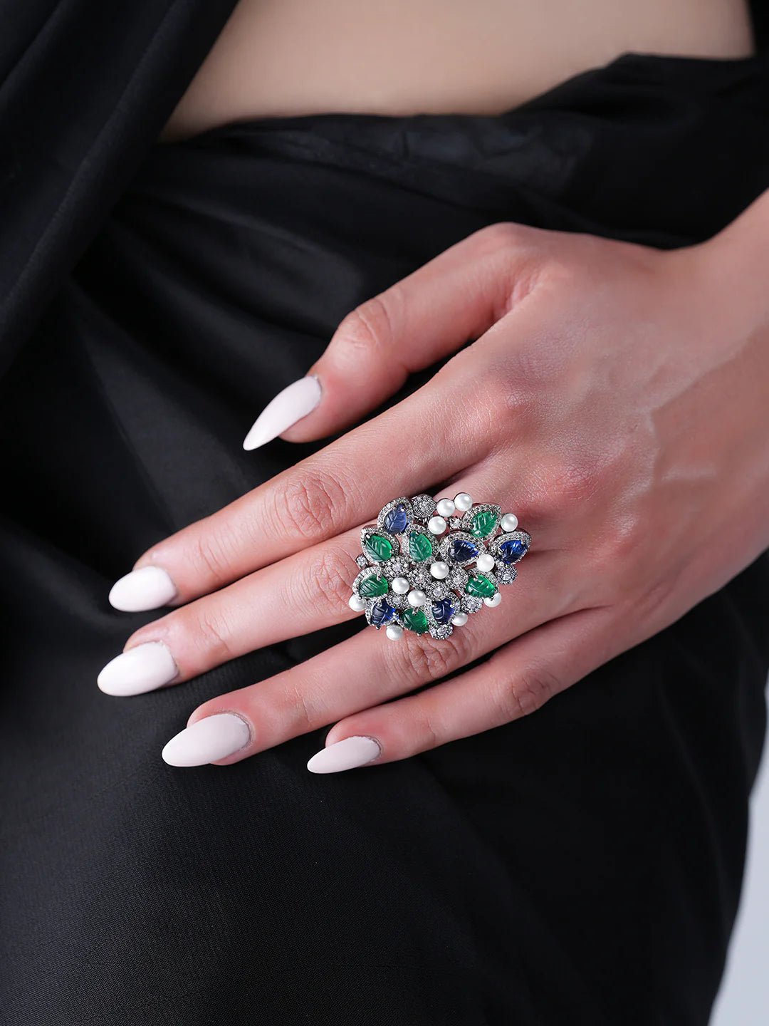 Beautiful  Multicolor Design Adjustable Finger Ring