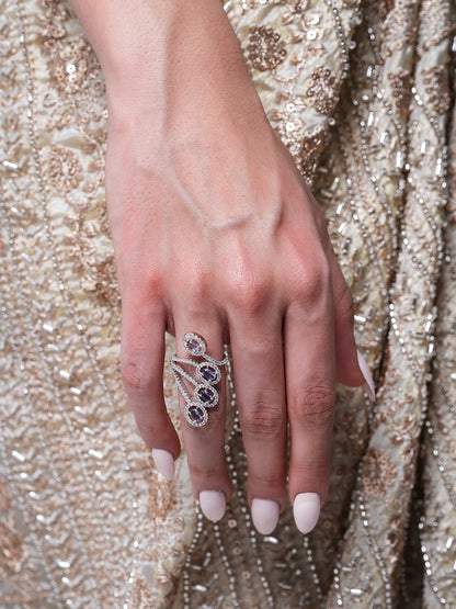 Beautiful & Premium Leaf Design Adjustable Finger Ring