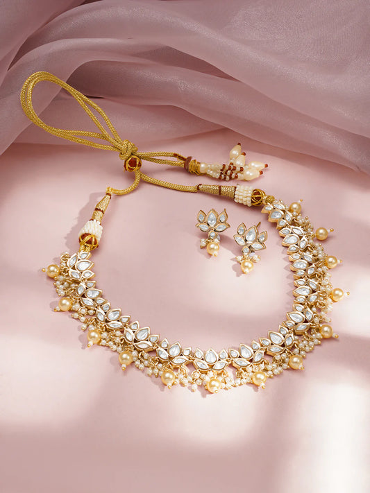 Kundan Pearl Necklace Set