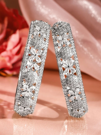 Elegant Silver Design Bangles