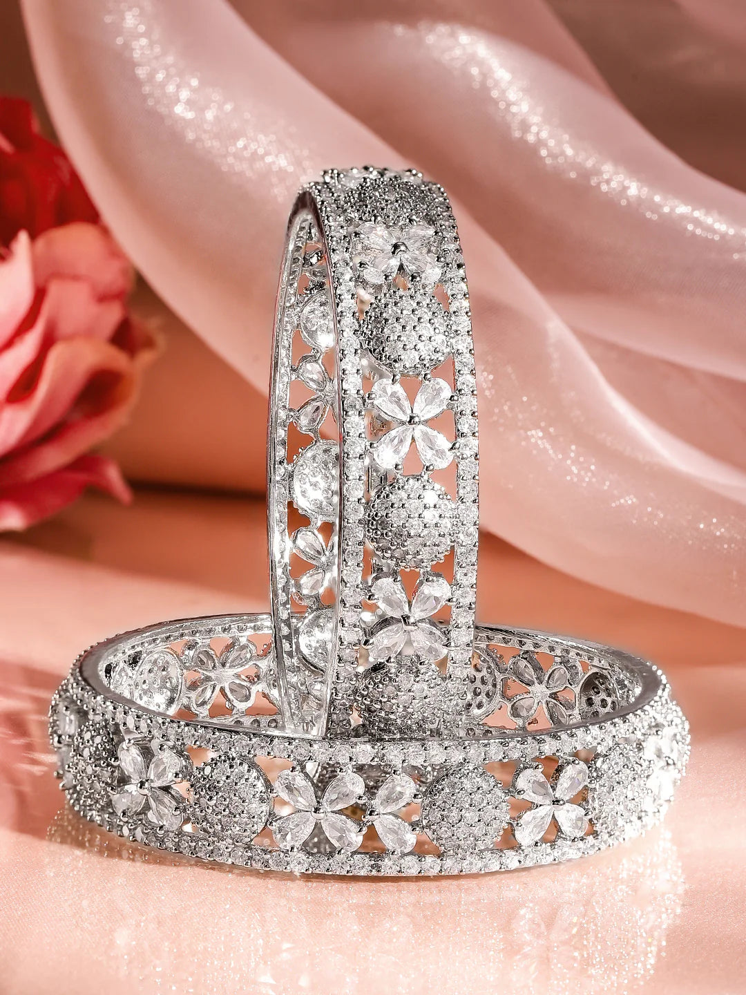 Elegant Silver Design Bangles