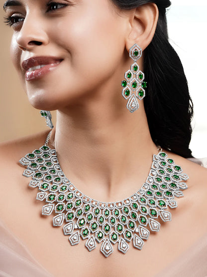 Luxury Statement Green Jewellery Set
