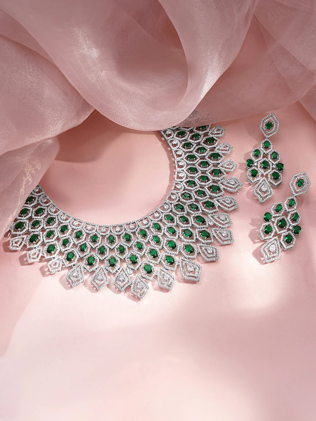 Luxury Statement Green Jewellery Set