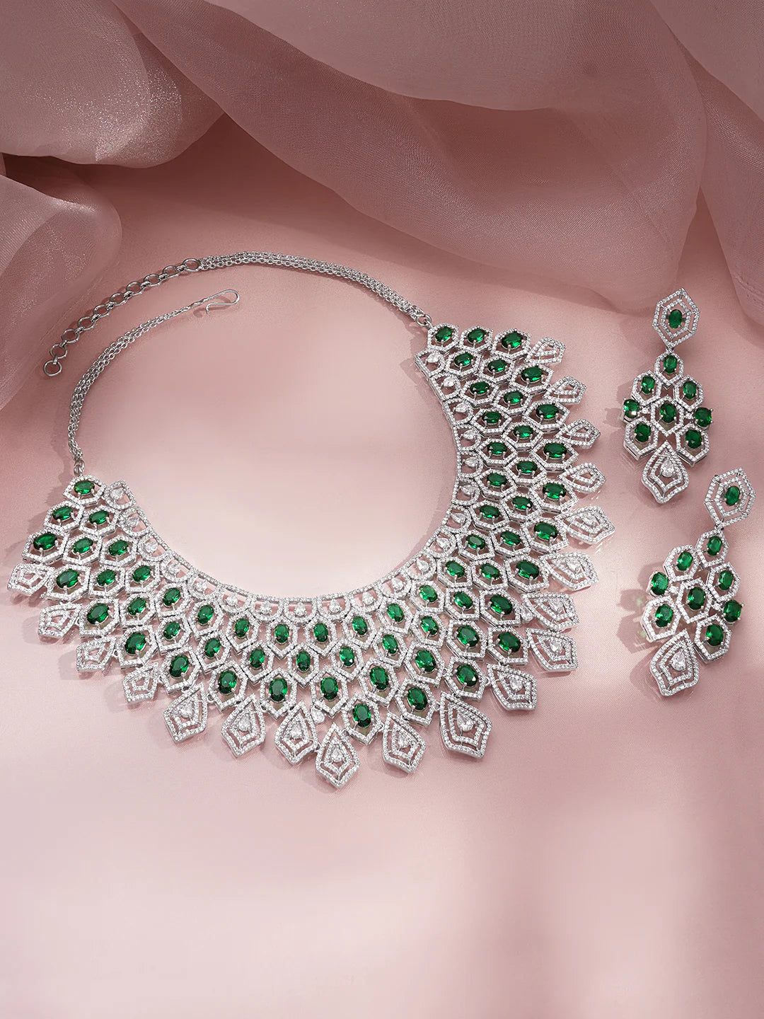 Luxury Statement Green Jewellery Set