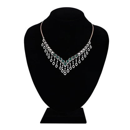 Trendy American Diamond Gold Plated Jewellery Set