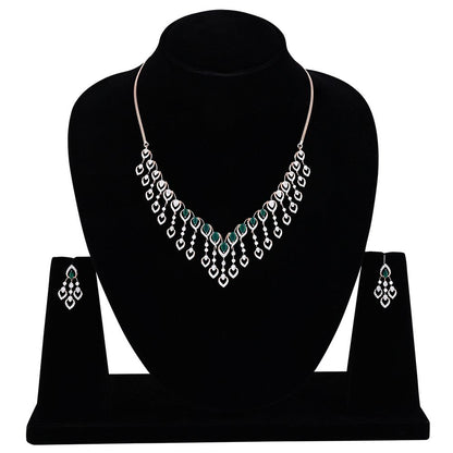Trendy American Diamond Gold Plated Jewellery Set