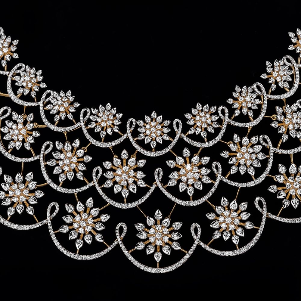 Luxury Div-American Diamond Rose Gold Plated Jewellery Set