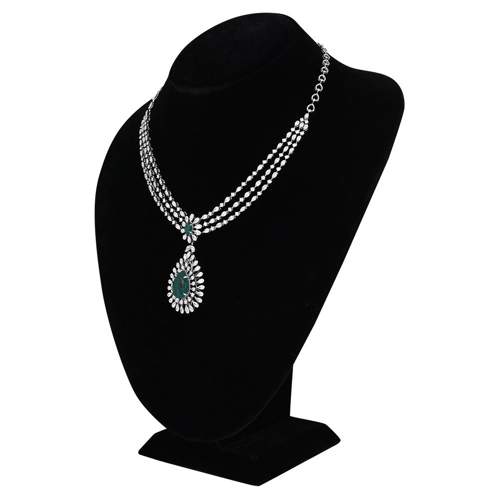 Royal & Fashionable Designer Necklace Set-Green