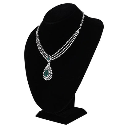 Royal & Fashionable Designer Necklace Set-Green