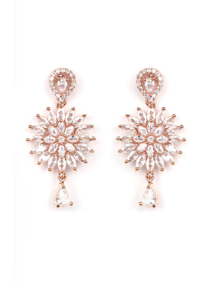 Royal Rive American Diamond Rose Gold Plated Jewellery Set