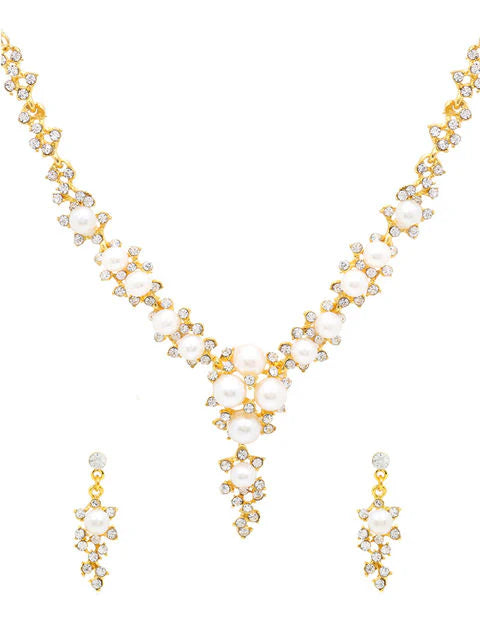 Luxury Mystic Cascade Pearl Necklace Set