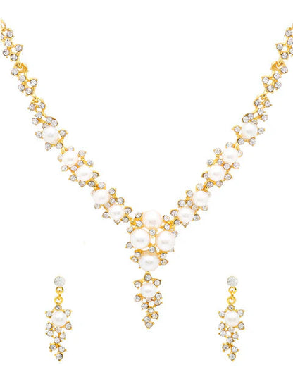 Luxury Mystic Cascade Pearl Necklace Set
