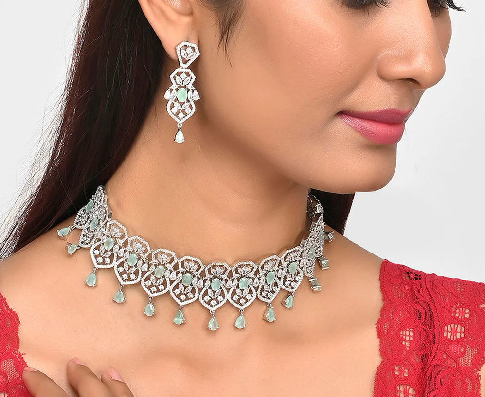 Royal Moonstone Designer Necklace Set