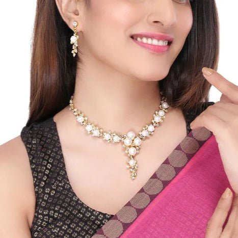 Luxury Mystic Cascade Pearl Necklace Set