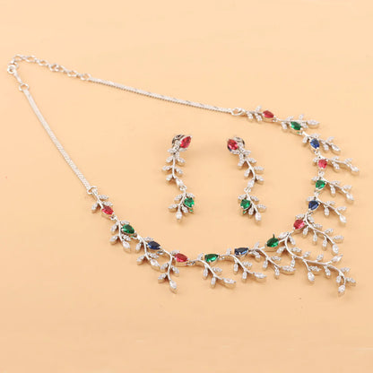 Luxury Leaf Designer Necklace Set