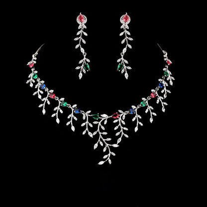 Luxury Leaf Designer Necklace Set
