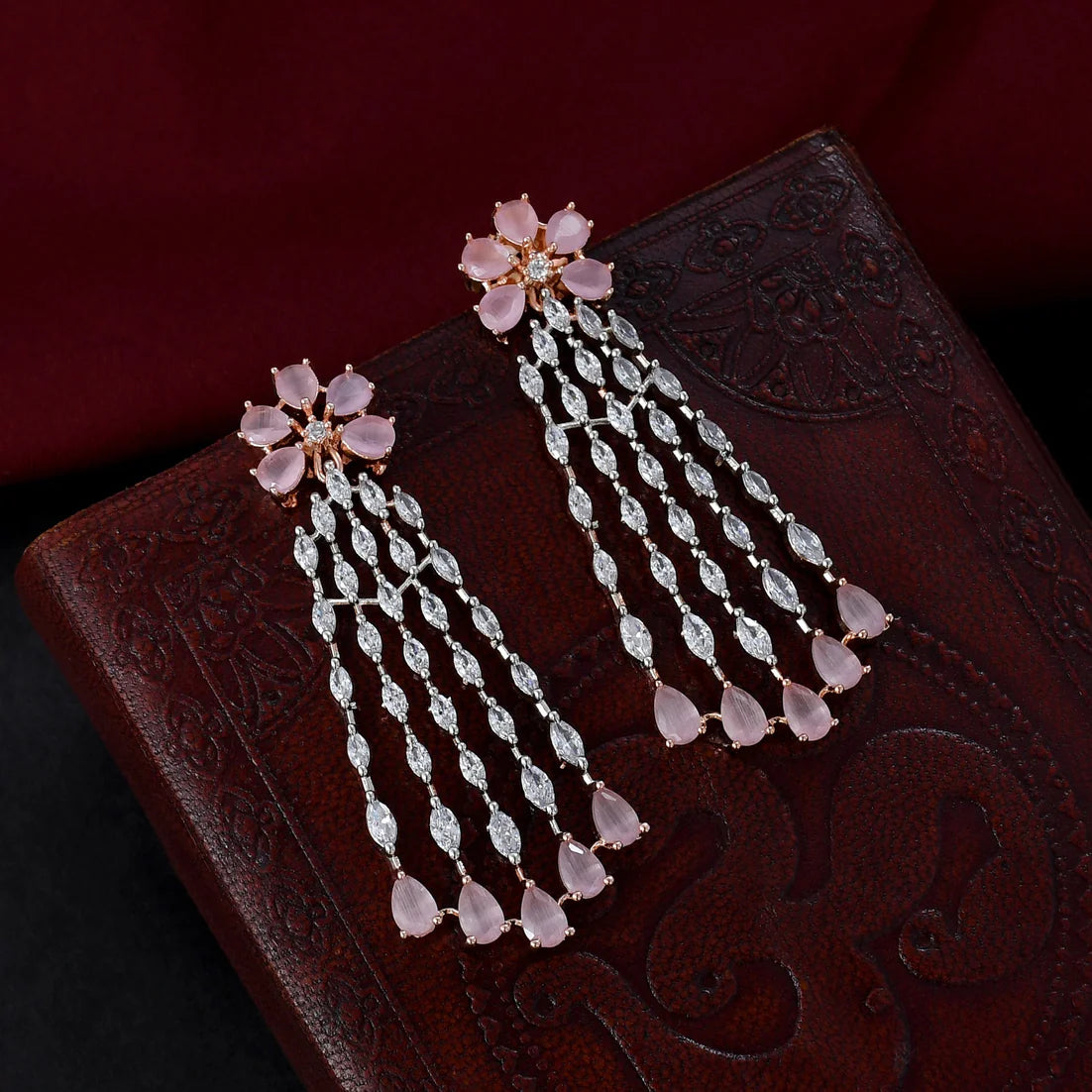 Royal & premium Crown Designer Choker Set -Pink