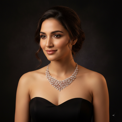 Royal & premium Crown Peacock Choker Set