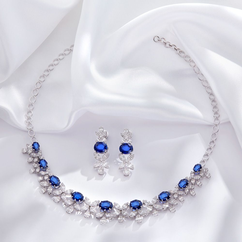Luxury Classic Blue Zirconia Jewellery