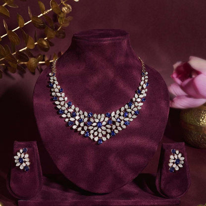 Imported Gold & Lavender Plated Jewellery Set
