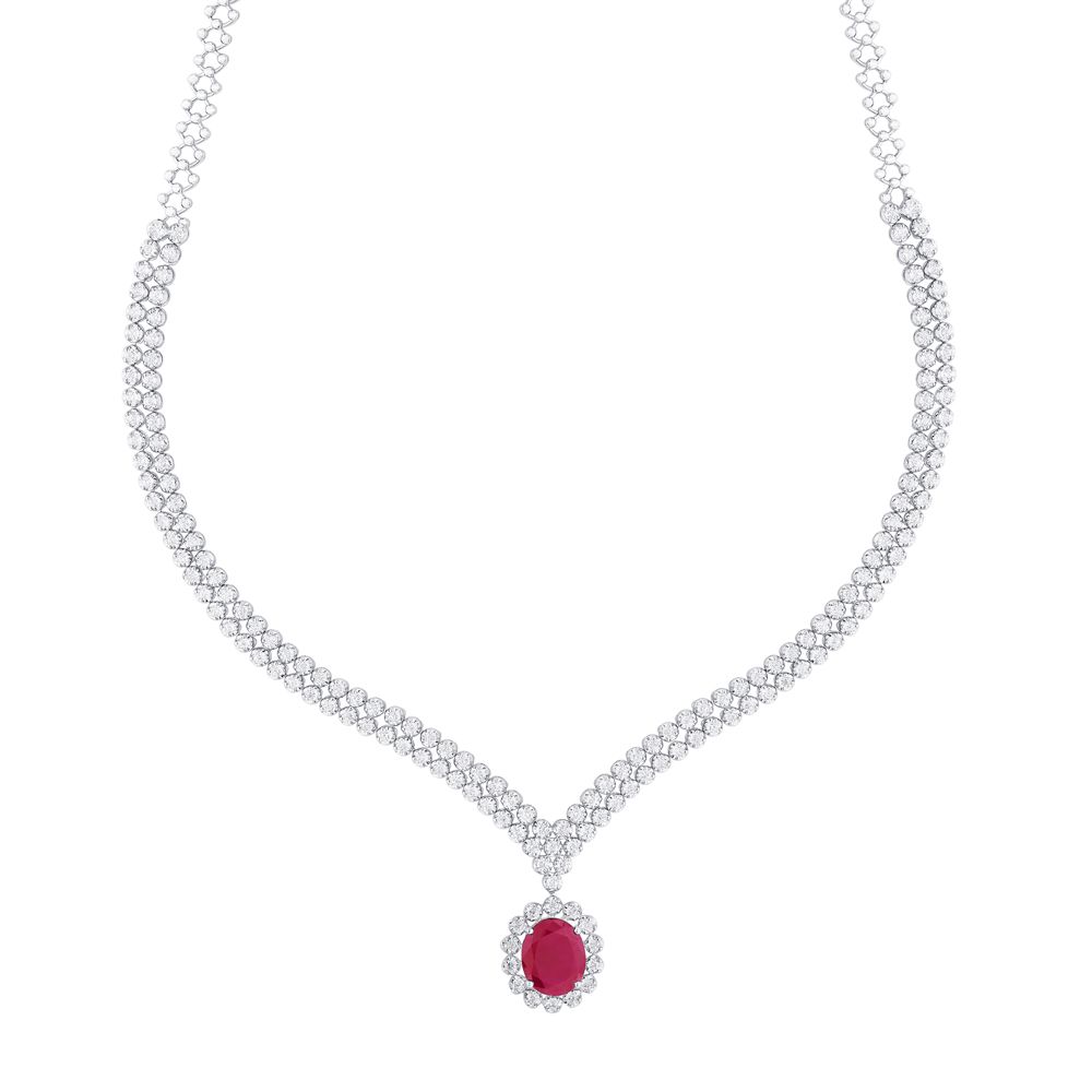 Luxury Designer Necklace Set-Red