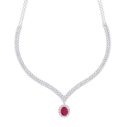 Luxury Designer Necklace Set-Red