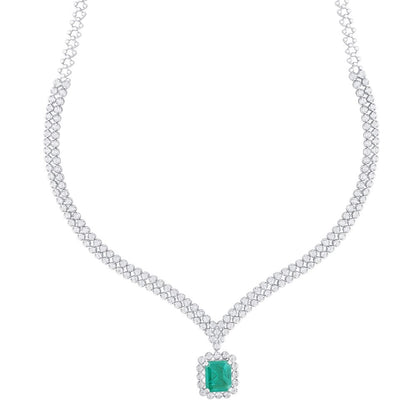 Luxury & Royal Green Zirconia Jewellery set