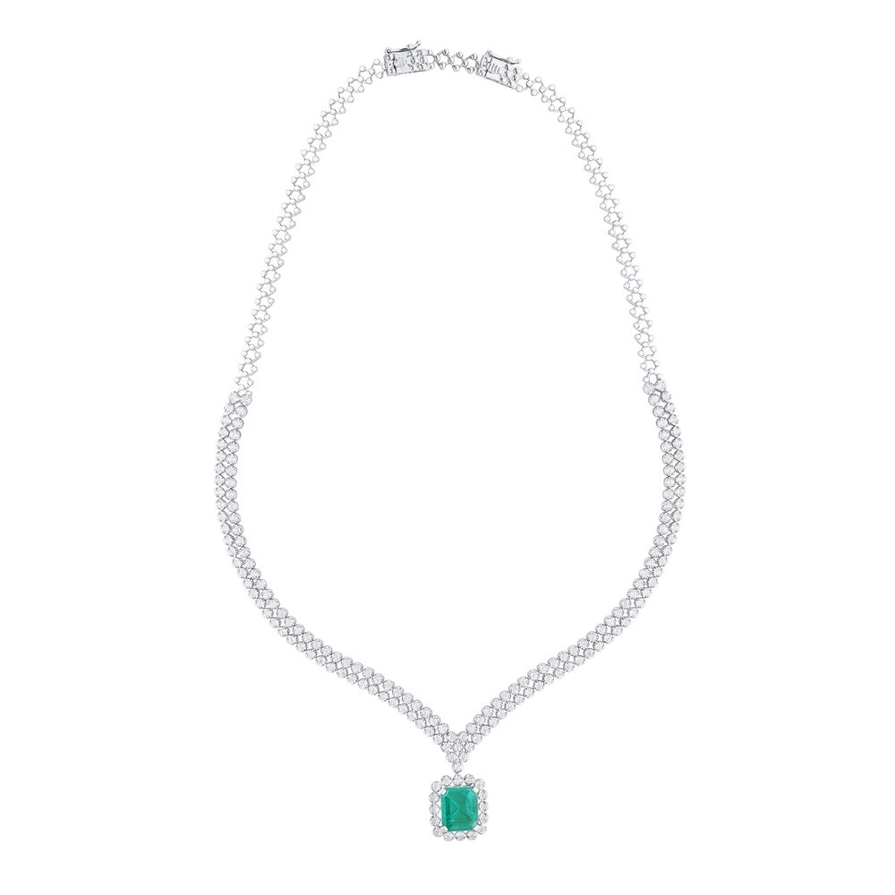 Luxury & Royal Green Zirconia Jewellery set