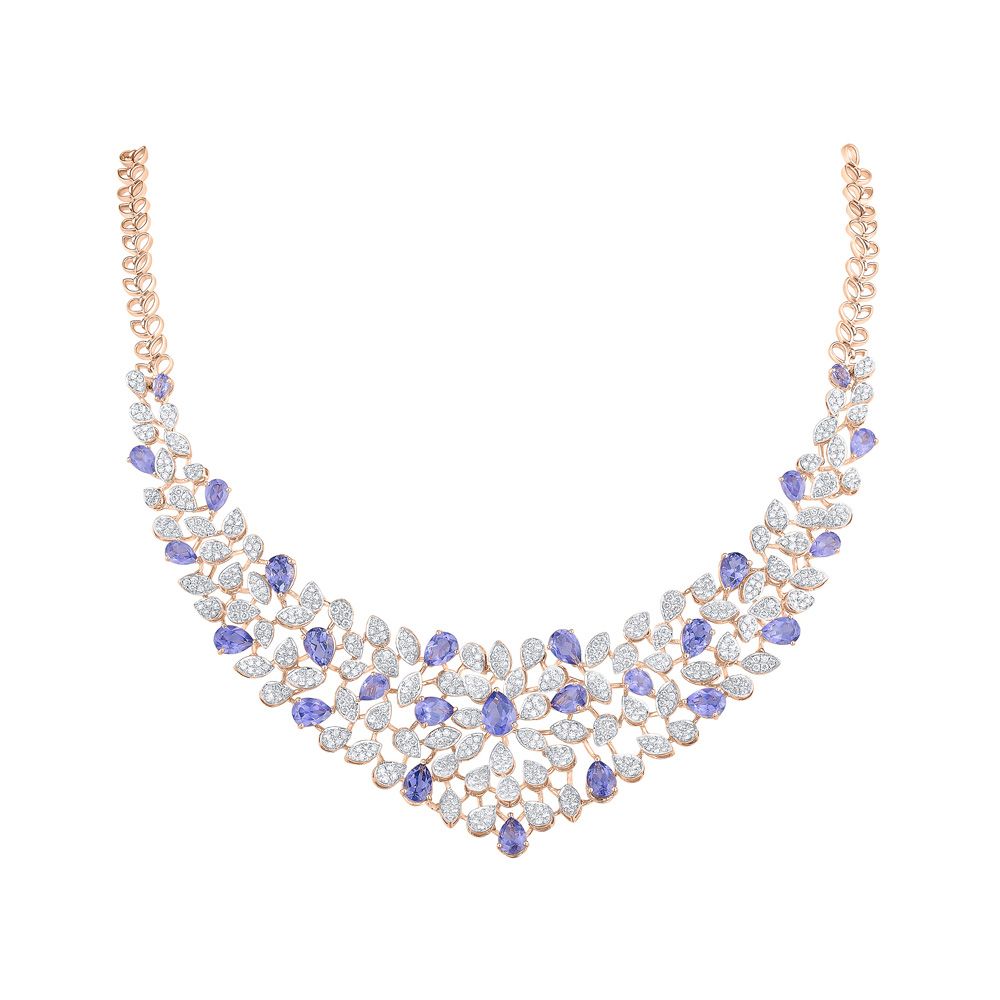 Imported Gold & Lavender Plated Jewellery Set