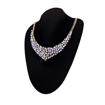 Imported Gold & Lavender Plated Jewellery Set