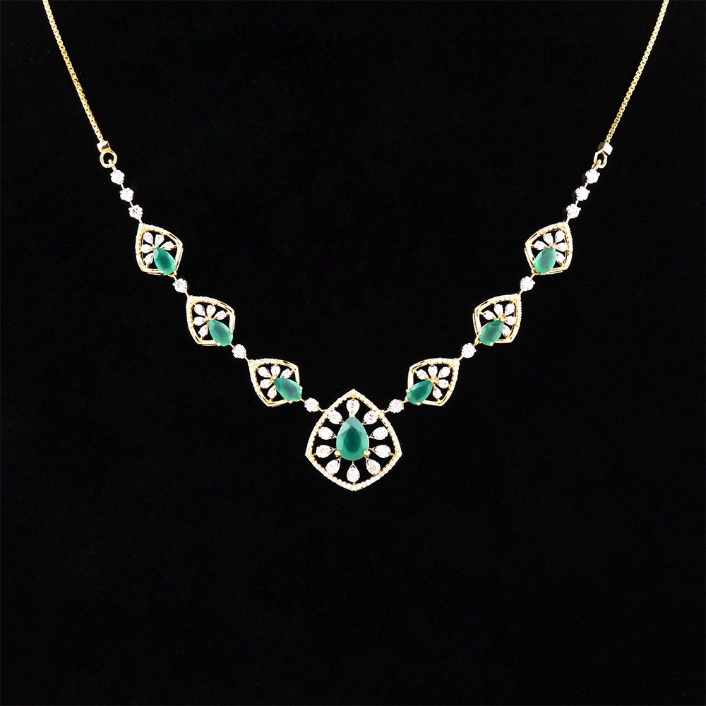 Royal Evan Green Designer Necklace Set