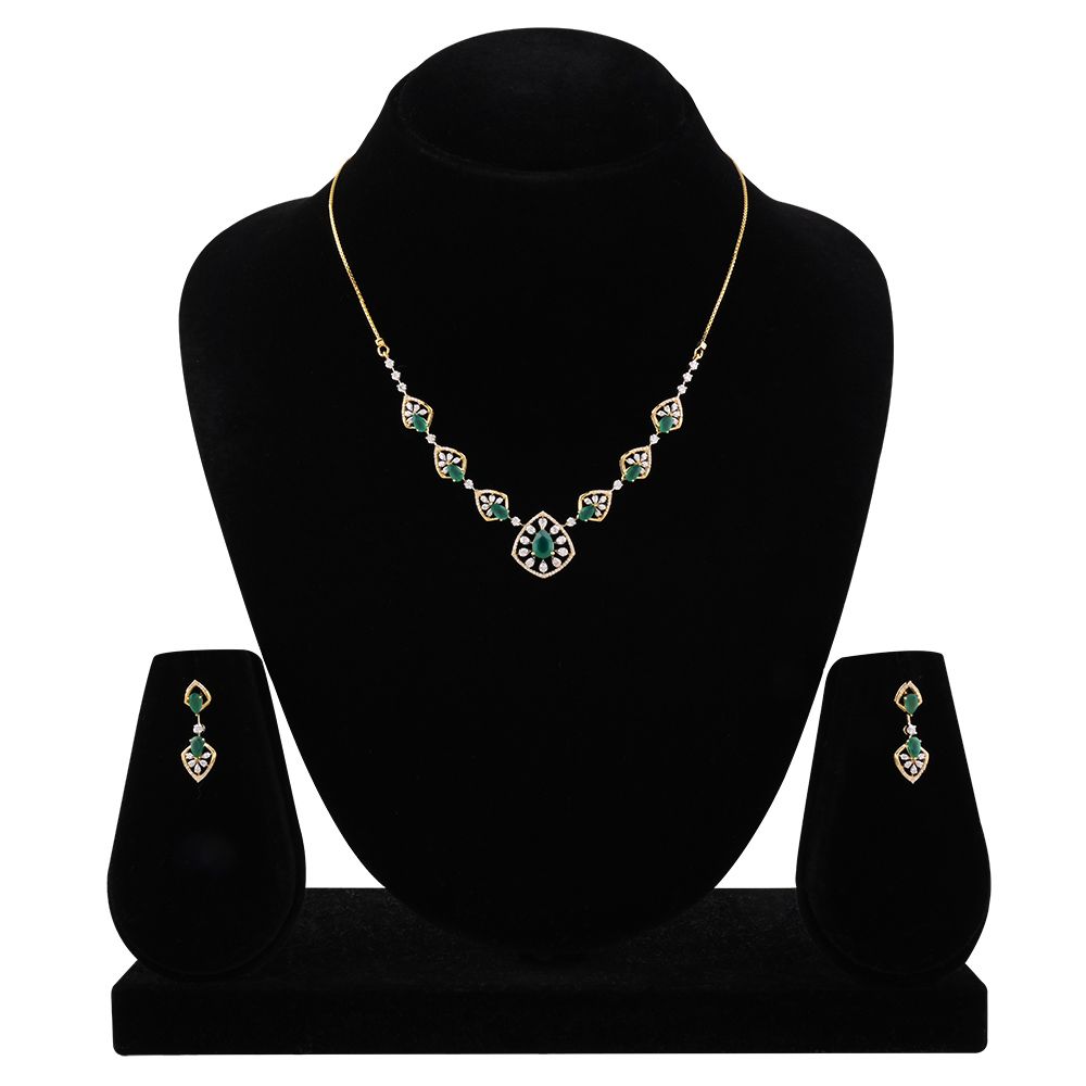 Royal Evan Green Designer Necklace Set